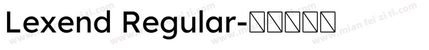 Lexend Regular字体转换